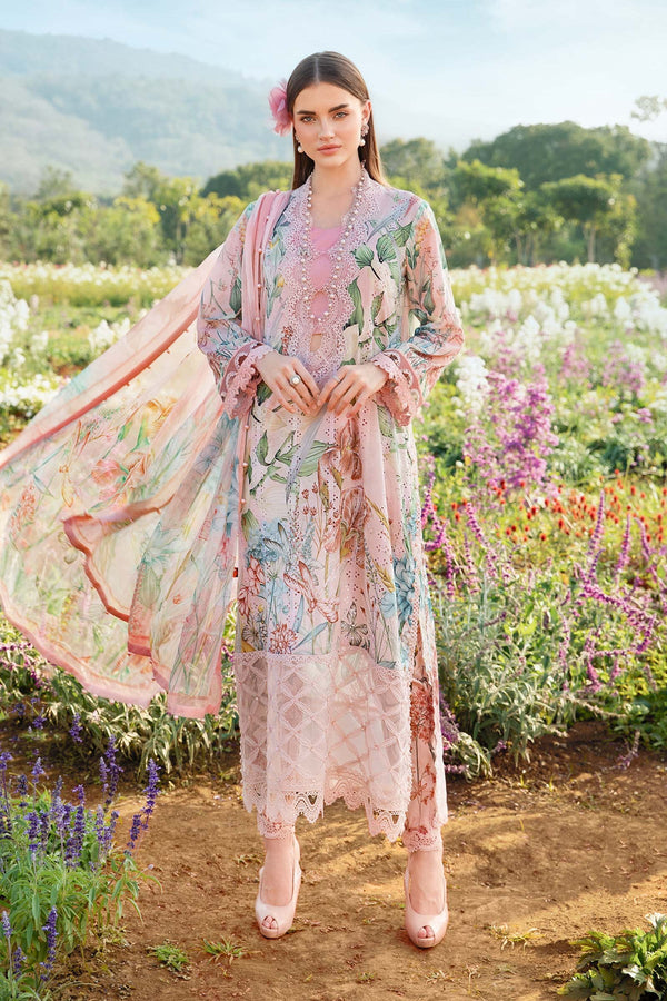 MPT-2502-A I 3 Piece Unstitched Printed Lawn Suit M Prints I Maria B