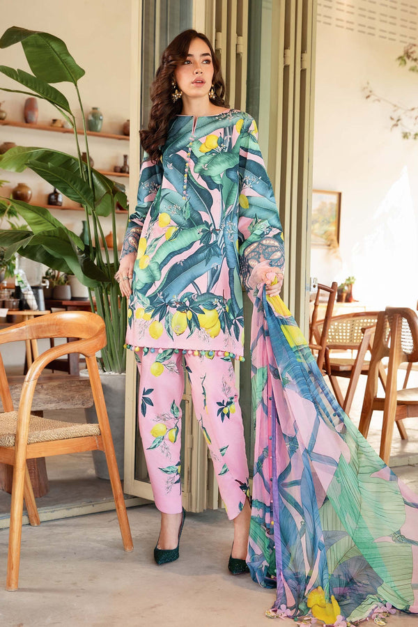 MPT-2503-B I 3 Piece Unstitched Printed Lawn Suit M Prints I Maria B