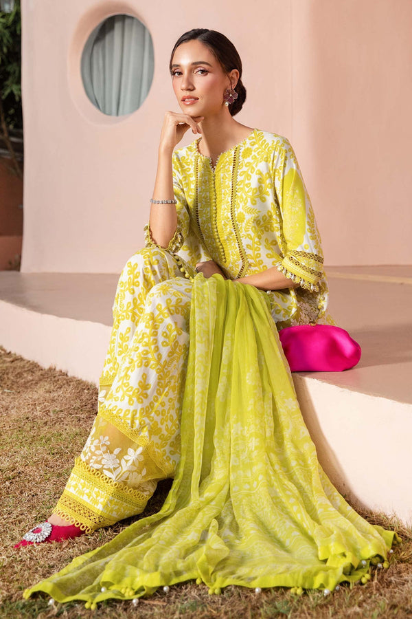 MPT-2504-A I 3 Piece Unstitched Printed Lawn Suit M Prints I Maria B