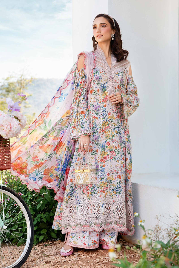 MPT-2507-A I 3 Piece Unstitched Printed Lawn Suit M Prints I Maria B