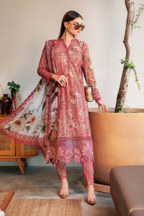 MPT-2508-A I 3 Piece Unstitched Printed Lawn Suit M Prints I Maria B