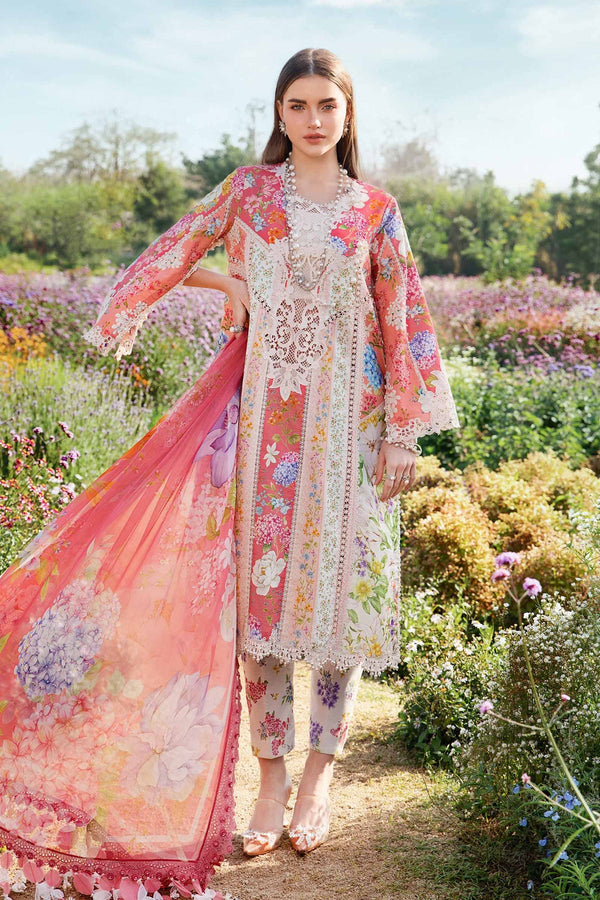 MPT-2509-B I 3 Piece Unstitched Printed Lawn Suit M Prints I Maria B