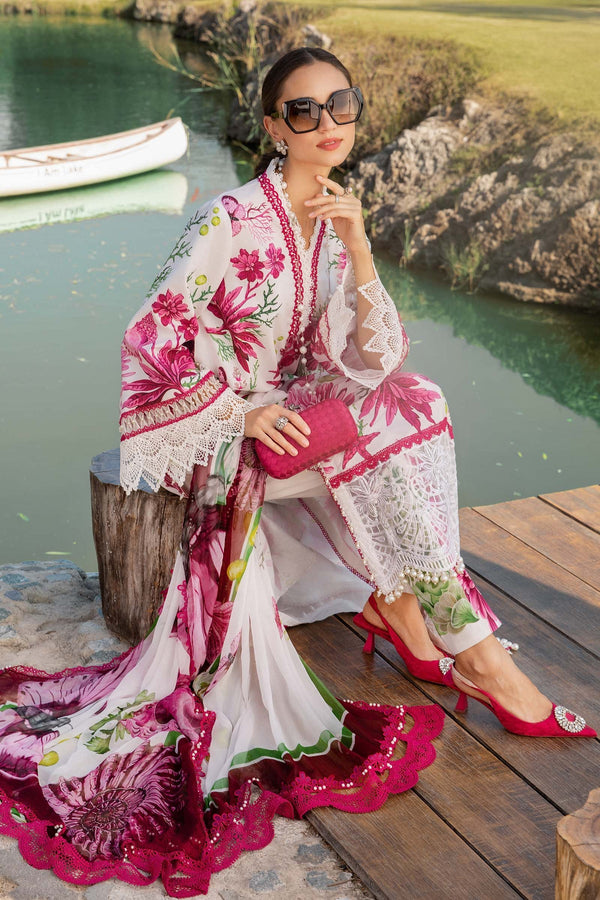 MPT-2510-A I 3 Piece Unstitched Printed Lawn Suit M Prints I Maria B