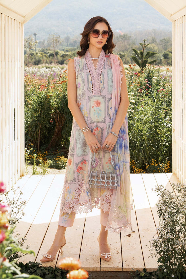 MPT-2511-A I 3 Piece Unstitched Printed Lawn Suit M Prints I Maria B