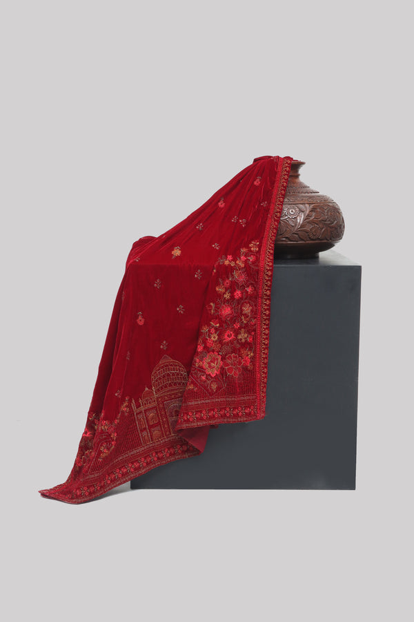 Velvet Embroidered Shawl