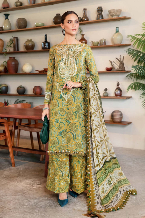 MPT-2513-B I 3 Piece Unstitched Printed Lawn Suit M Prints I Maria B