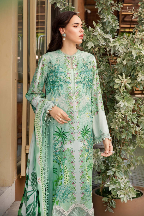 MPT-2514-A I 3 Piece Unstitched Printed Lawn Suit M Prints I Maria B