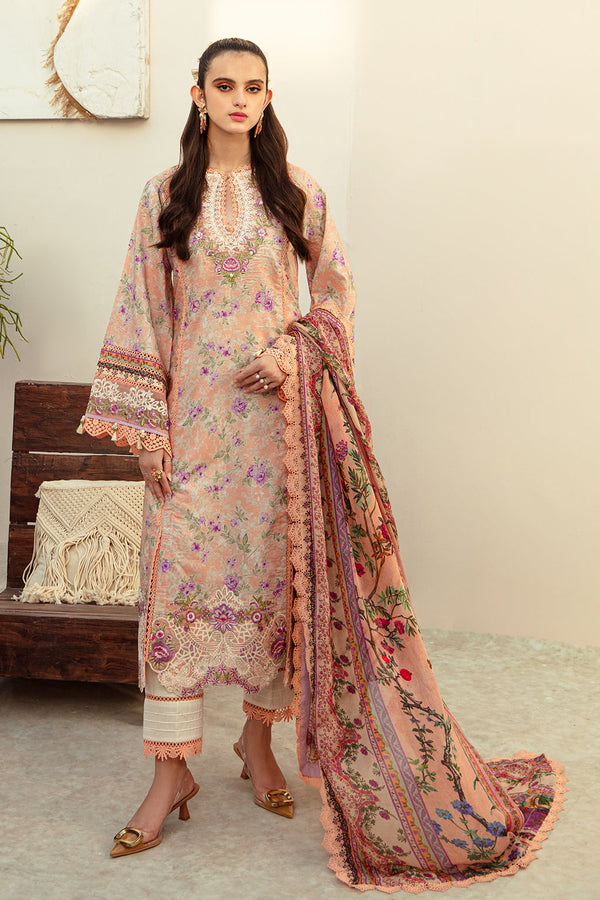 CORAL BLUSH | Alif Affordable Lawn'24 | AJR Couture