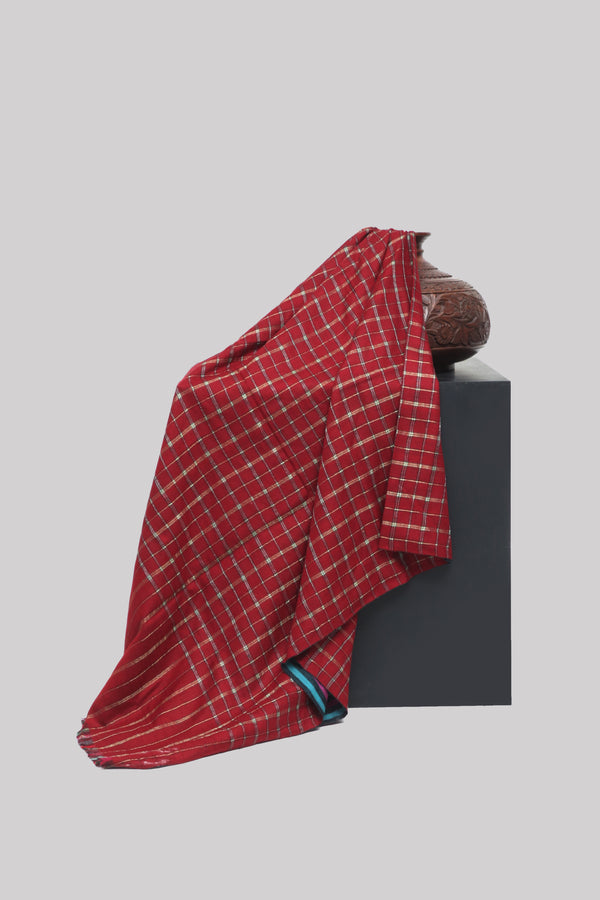 Pure Pashmina Checkered Shawl