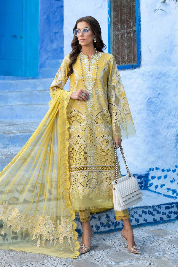 D-2512-A I 3 Piece Unstitched Embroidered Lawn Suit I Maria B