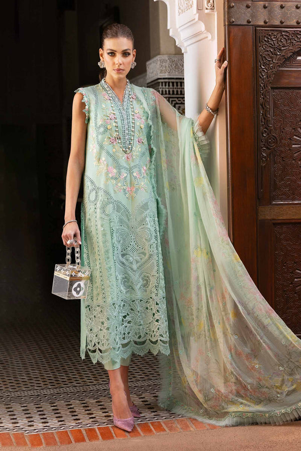 D-2514-A I 3 Piece Unstitched Embroidered Lawn Suit I Maria B