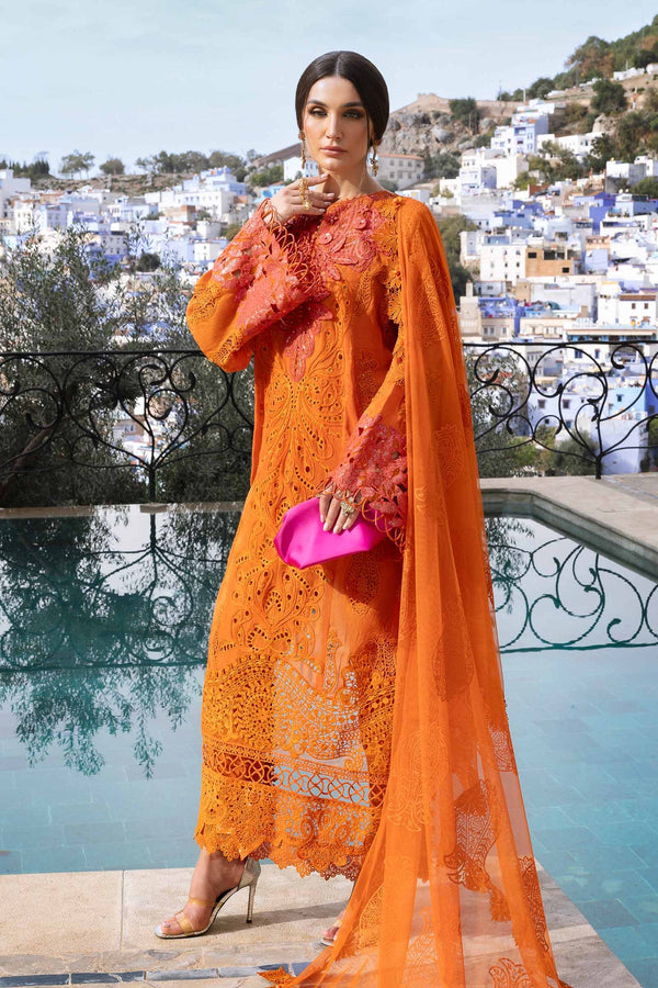 D-2505-B I 3 Piece Unstitched Embroidered Lawn Suit I Maria B