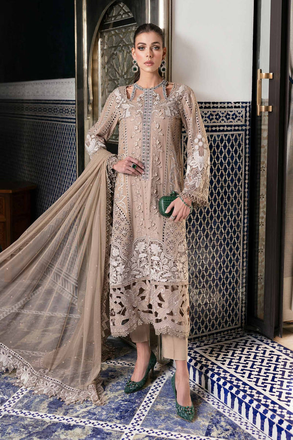 D-2502-A I 3 Piece Unstitched Embroidered Lawn Suit I Maria B