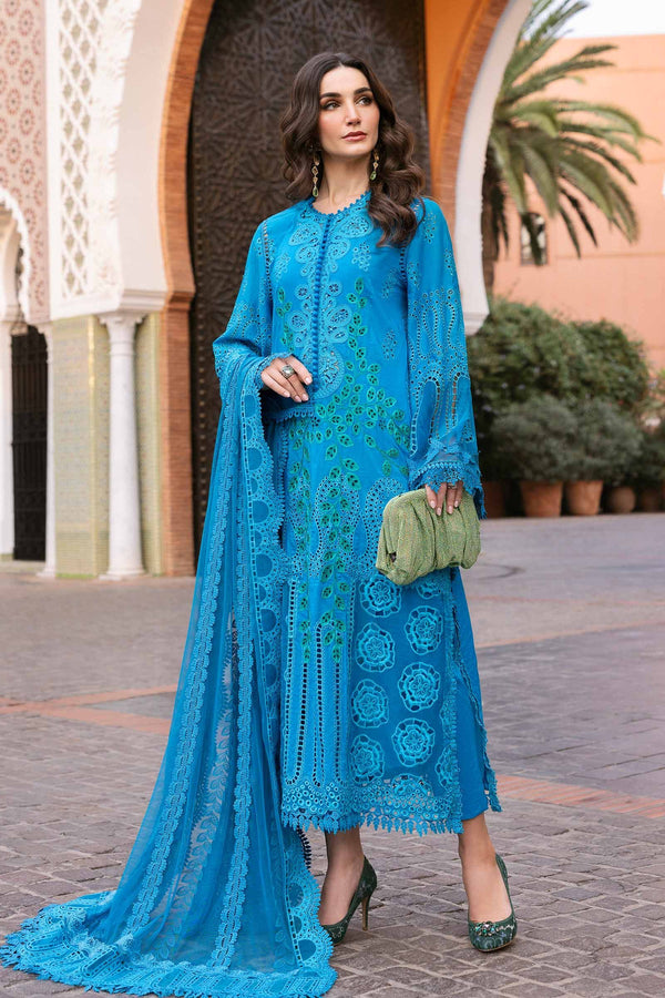 D-2503-B I 3 Piece Unstitched Embroidered Lawn Suit I Maria B